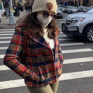 Plaid winter jacket